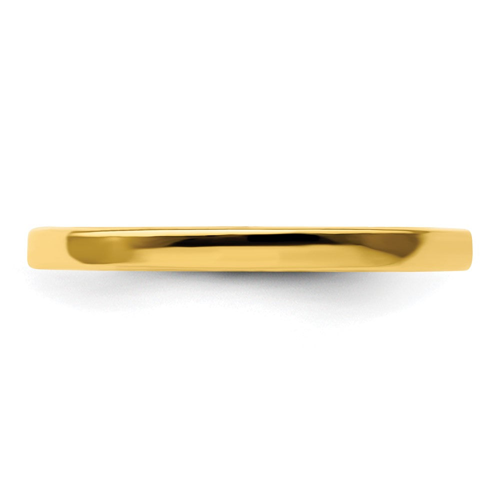 Sterling Silver Stackable Expressions Gold-plated Polished Ring Size -9