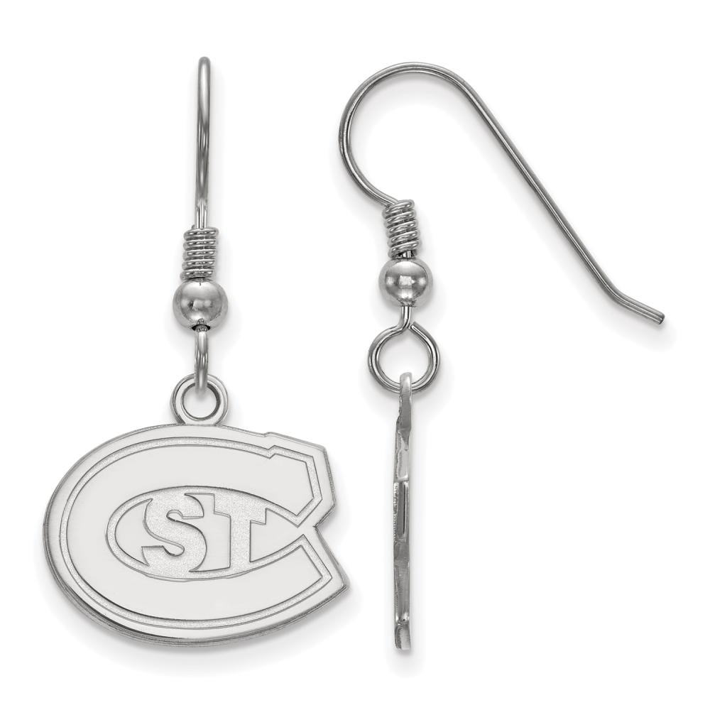 LogoArt Sterling Silver St. Cloud State Small Dangle Earrings Wire
