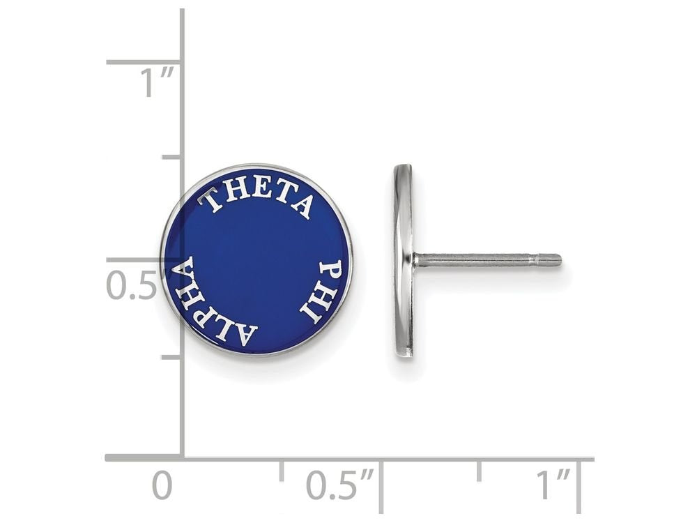 LogoArt SS019TPA Sterling Silver Theta Phi Alpha Enameled Post Earrings