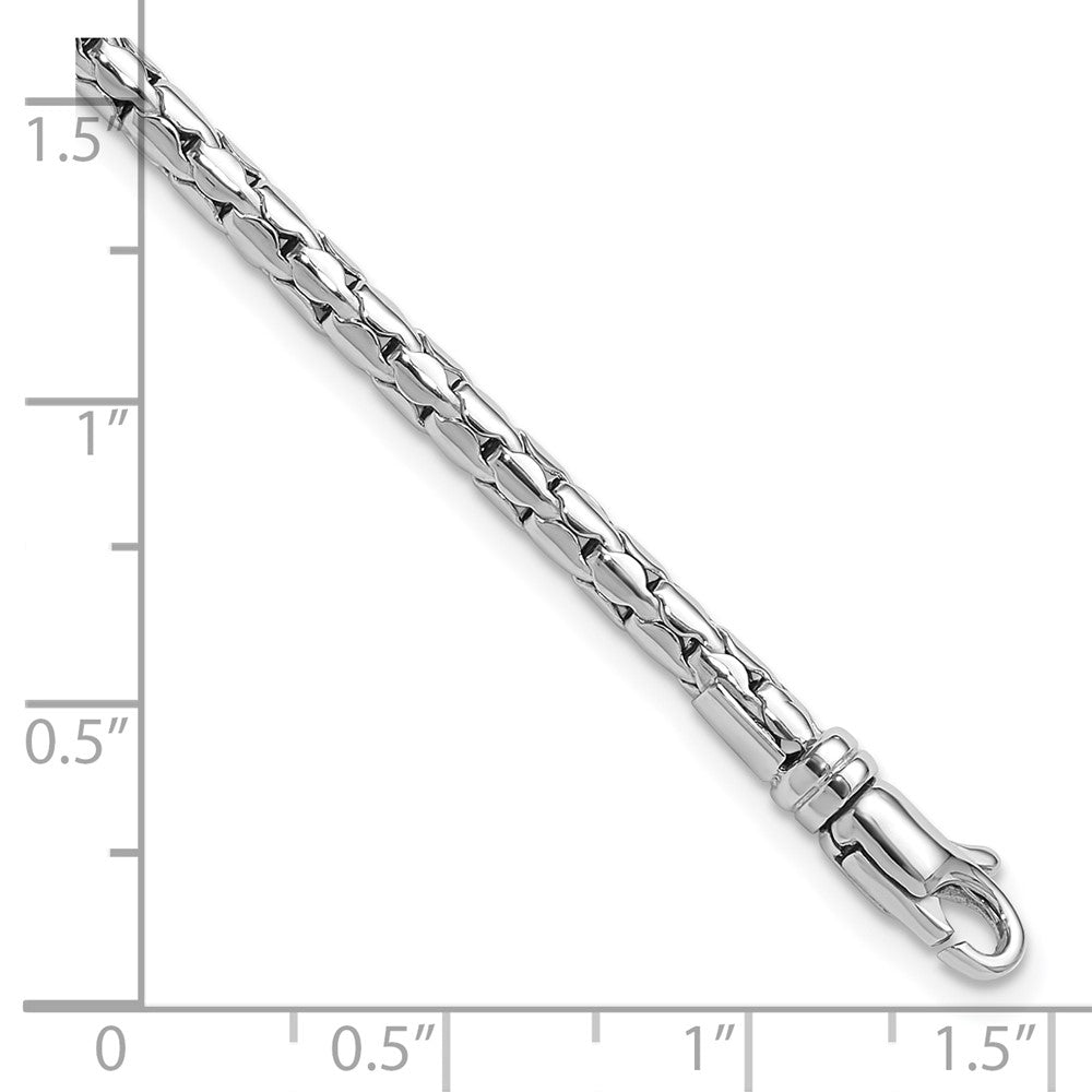 14K White Gold Polished Fancy Bracelet 7.5  inches