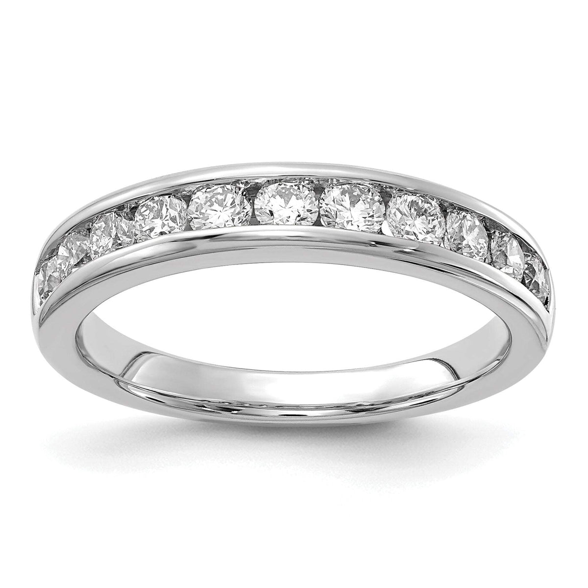 14k White Gold 3/4 carat Lab Grown Diamond VS/SI+ G+ Complete Channel Set Band