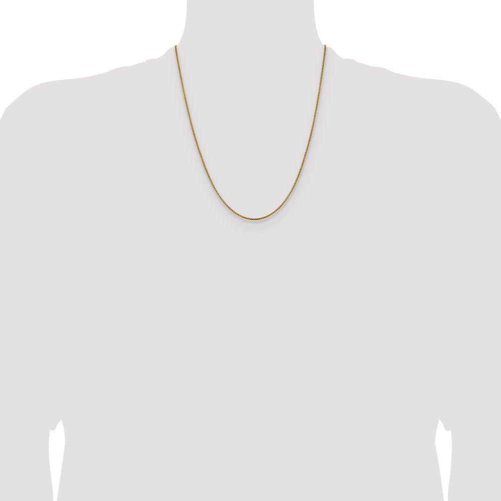 14K 1.85mm Semi-Solid D/C Round Box Chain