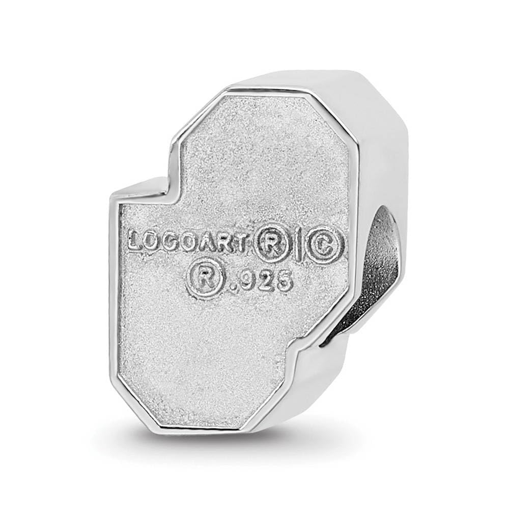 Logoart Sterling Silver the University Of Oklahoma 1-sided Enameled Bead Female Adult