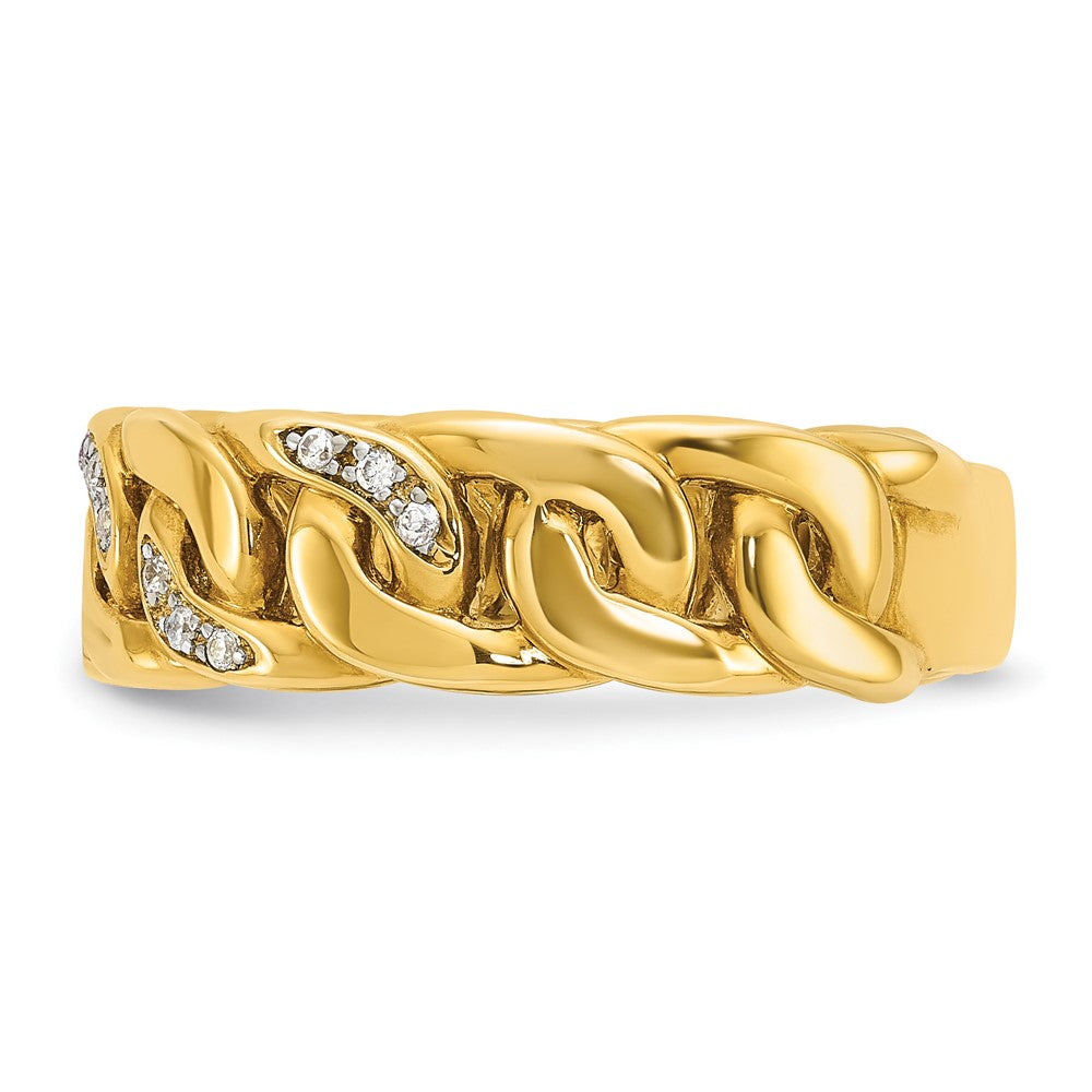 14k IBGoodman Men's Link Design Diamond Ring Mounting