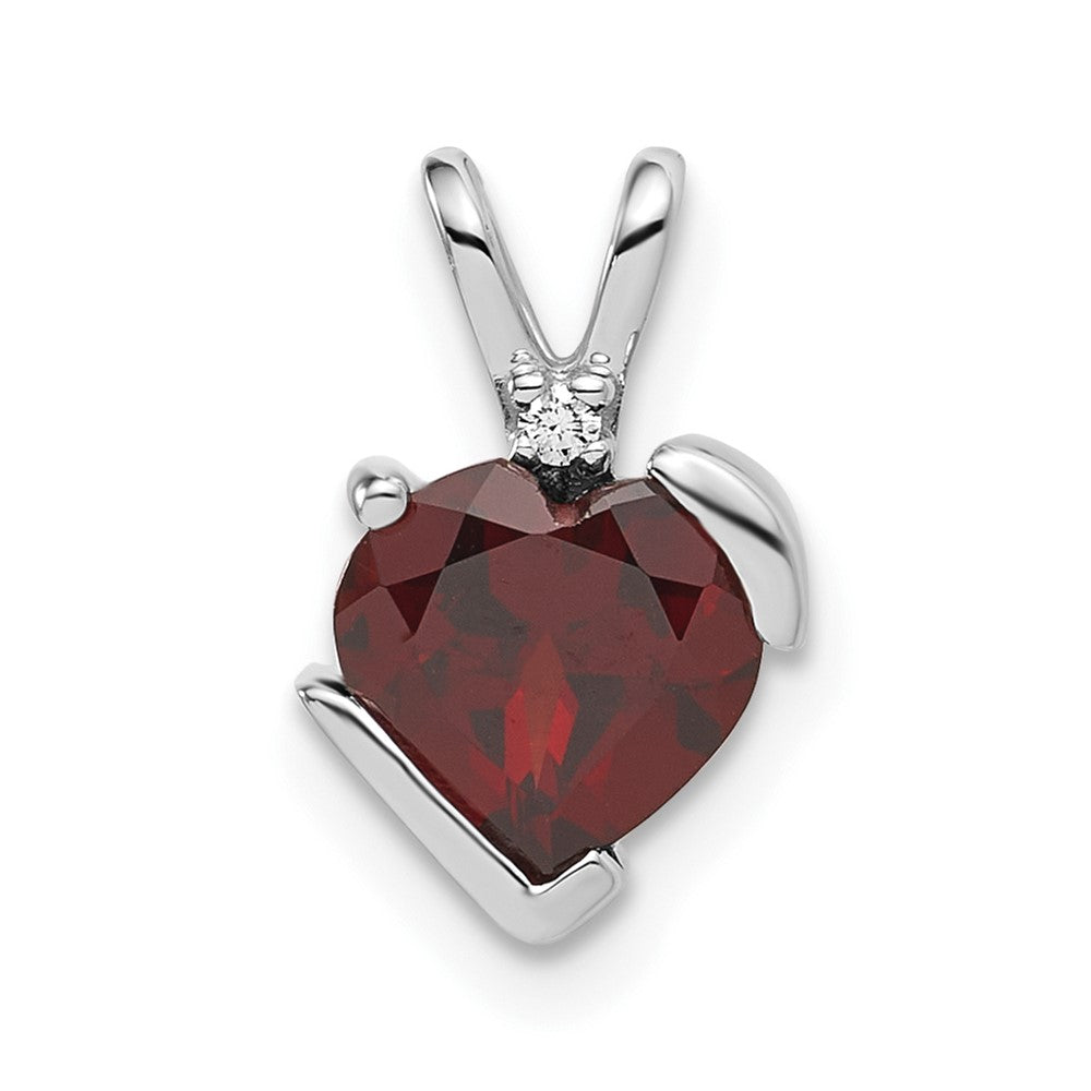 10kw Garnet and Diamond Pendant