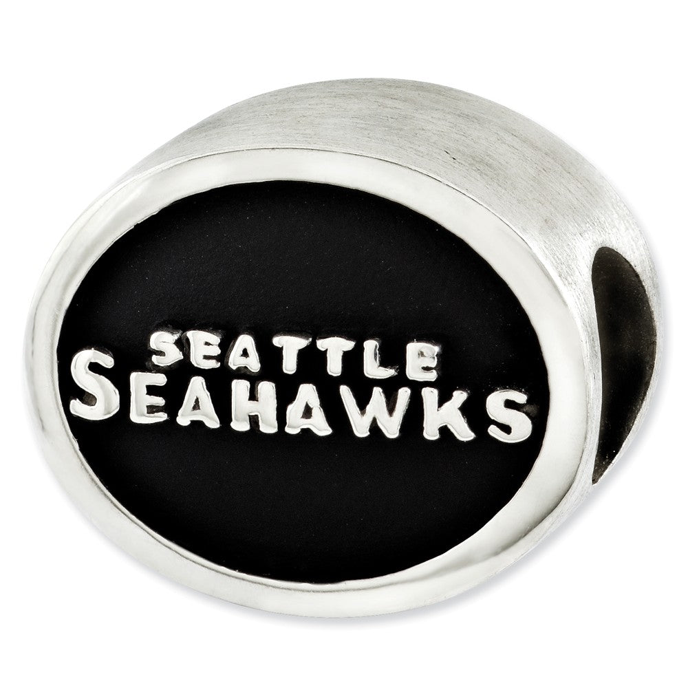Sterling Silver LogoArt Enameled Seattle Seahawks NFL Bead