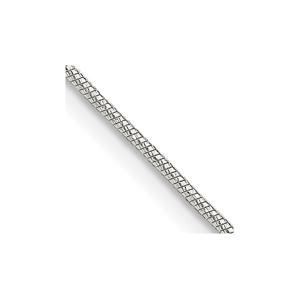 Sterling Silver .85mm Diamond-cut Snake Chain 24 Inches