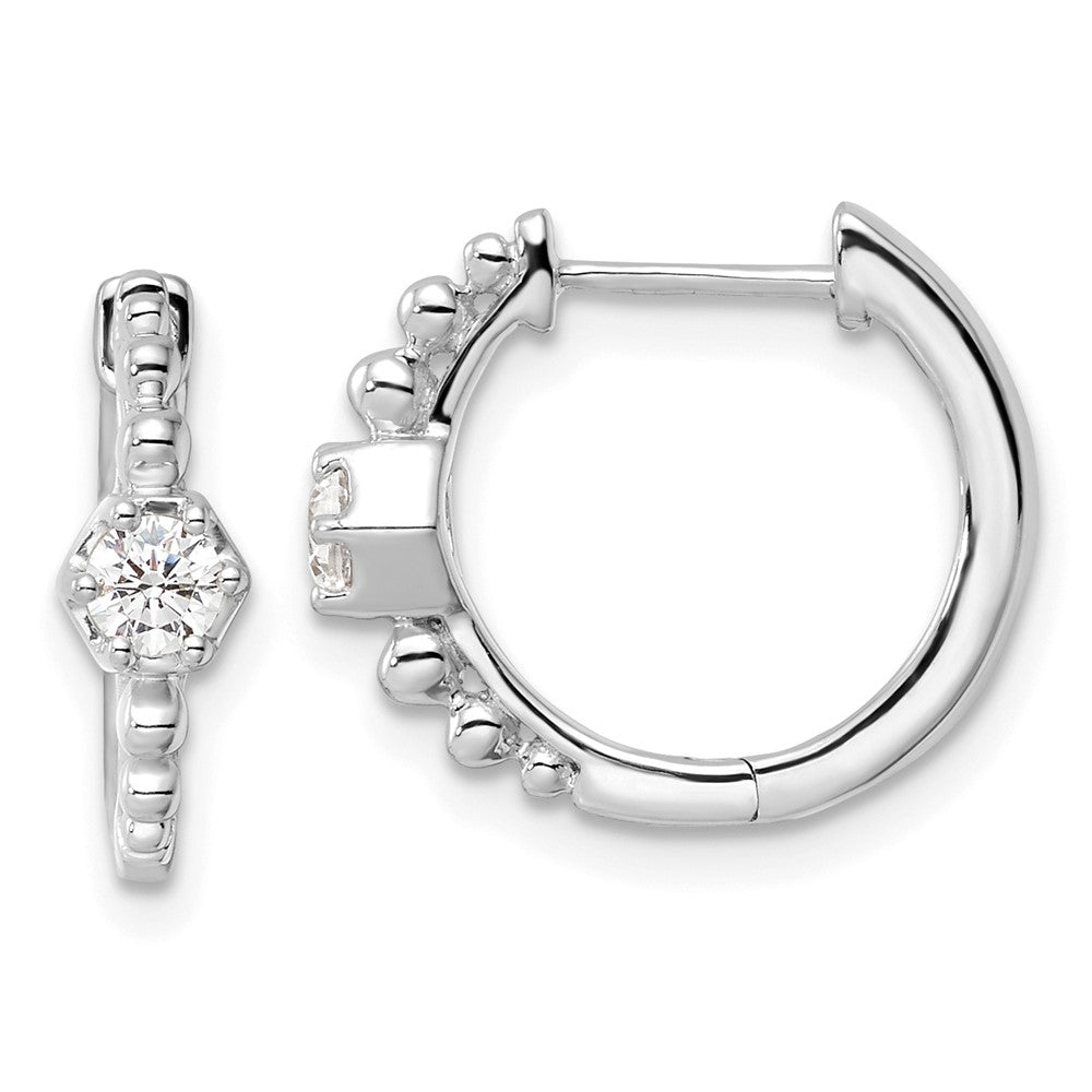 14KW Certified TRUE ORIGIN Lab Grown Diamond VS DEF Hinged Hoops