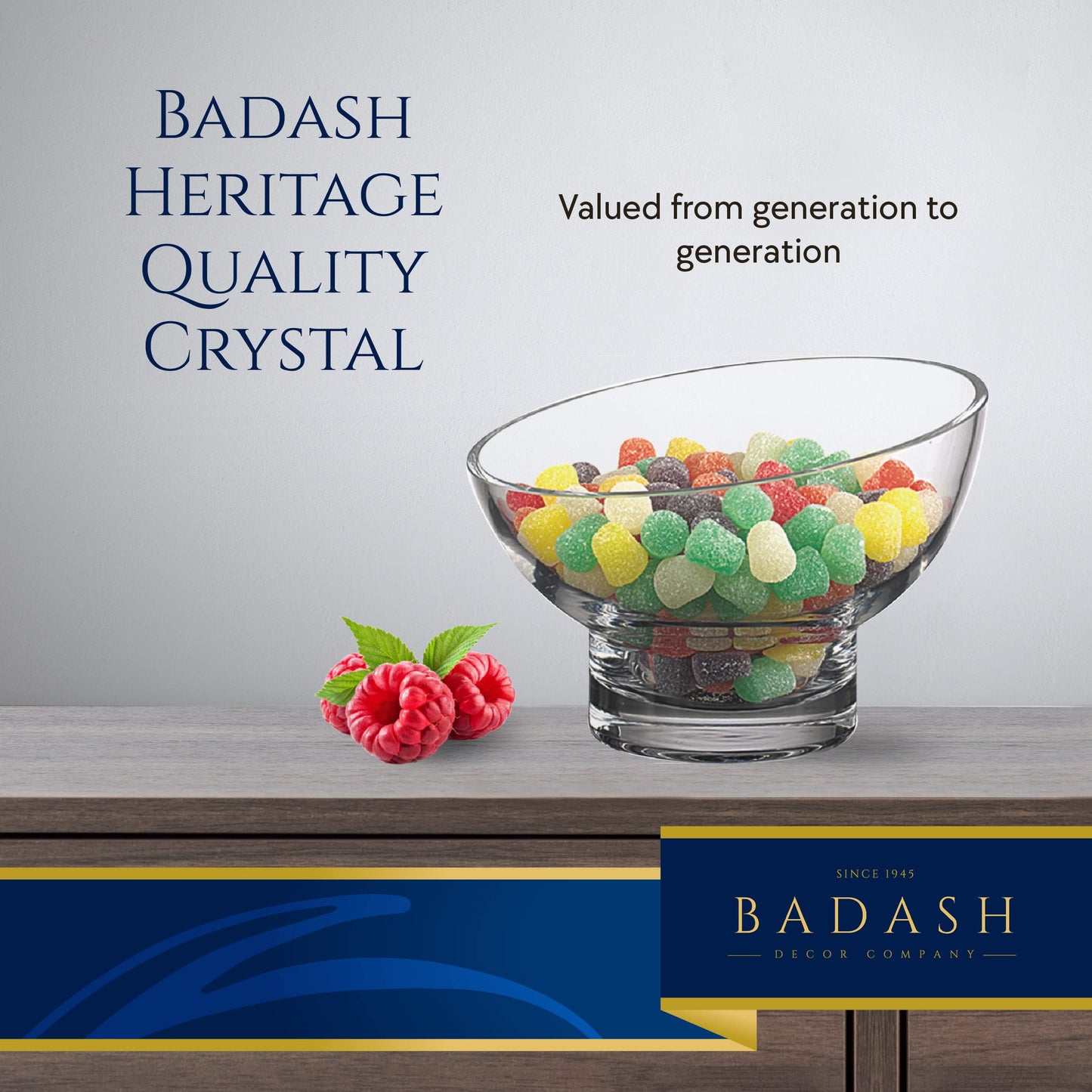 Badash Handcrafted Lead-free Crystal Kira Slant Bowl QGM19722