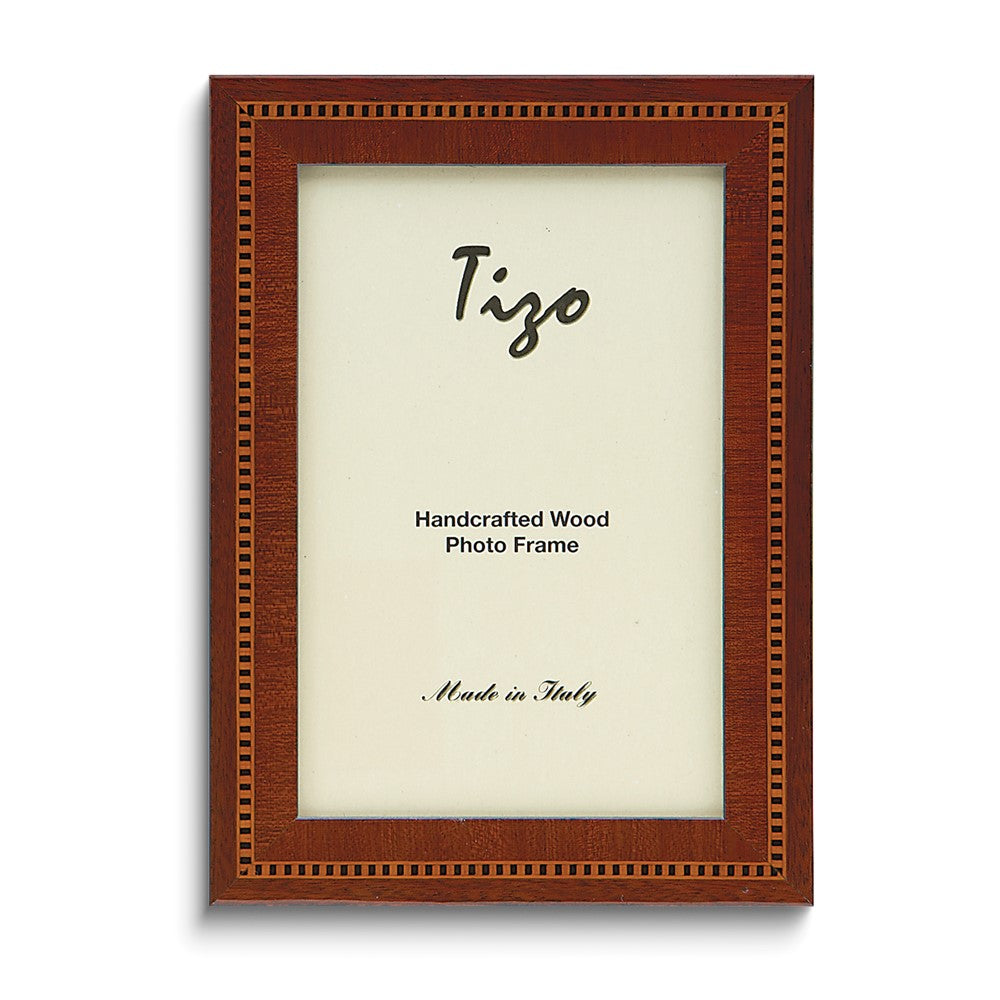 Handcrafted Brown Wood with Inlay 8x10 Photo Frame