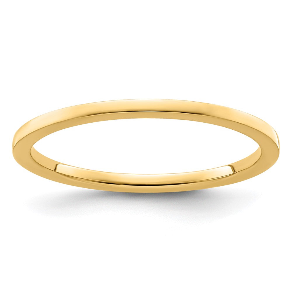 10K Yellow Gold 1.2mm Flat Polished Stackable Band Size 9