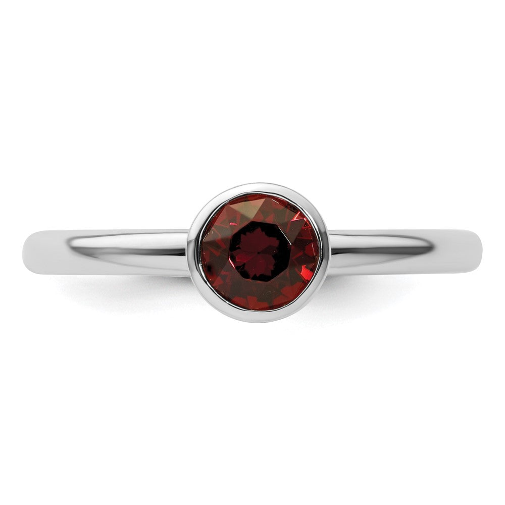 Sterling Silver Stackable Expressions High 5mm June Crystal Ring Size -6
