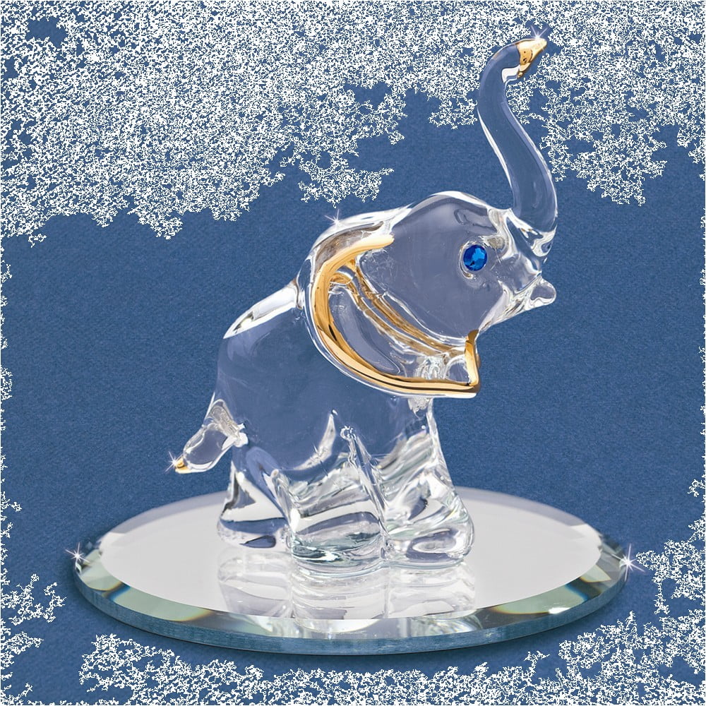 Elephant Glass Figurine