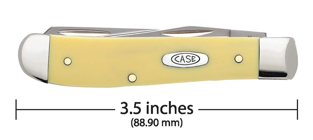 Case XX Knives Yellow Synthetic Mini Trapper Pocket Knife