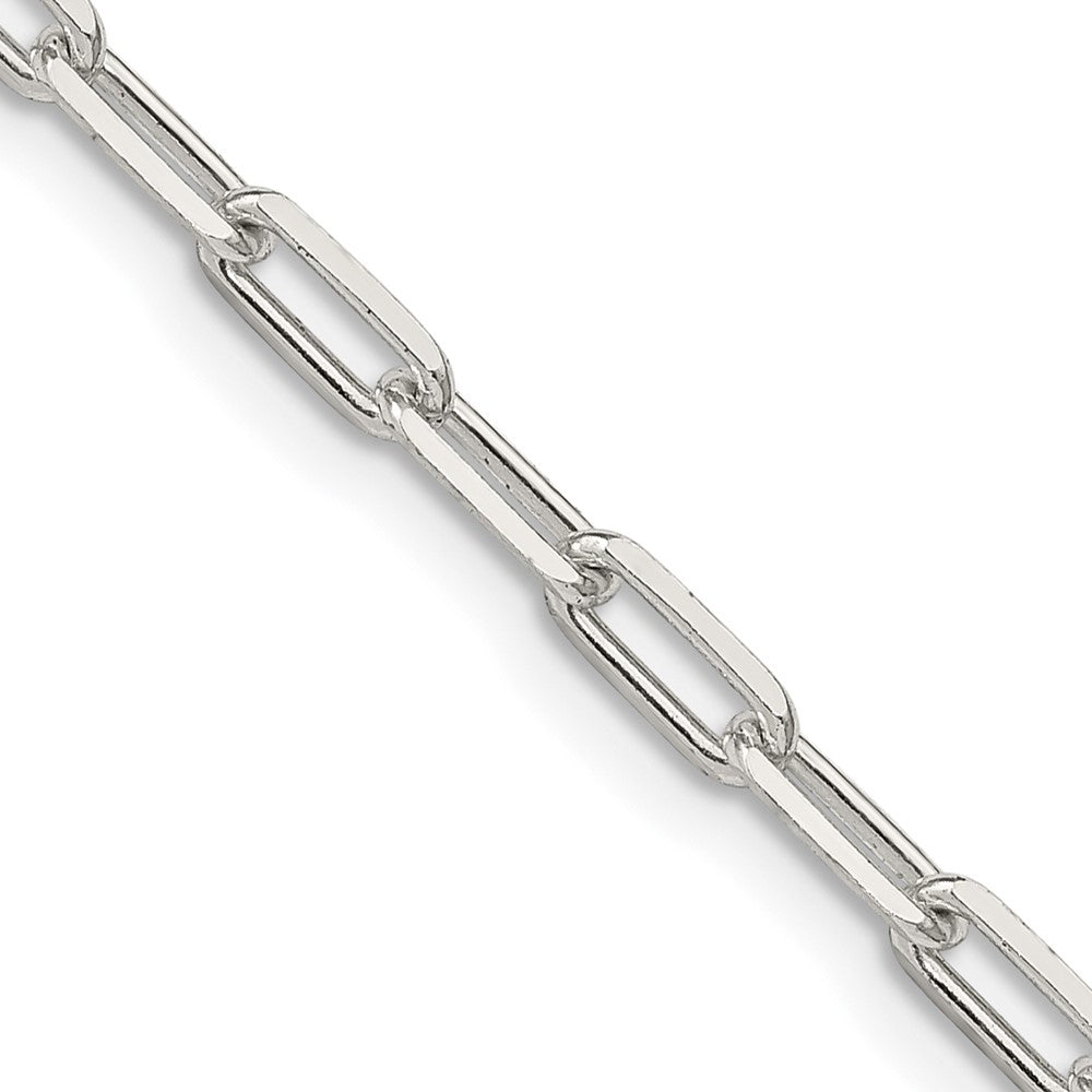 Sterling Silver 3.25mm Elongated Open Link Chain 22 Inches