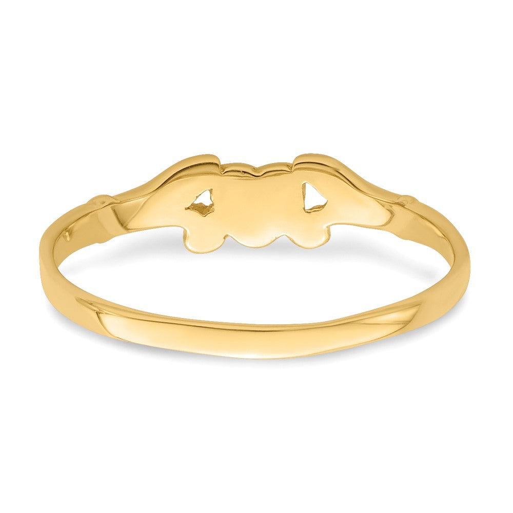 10k Heart Baby Ring Size 1