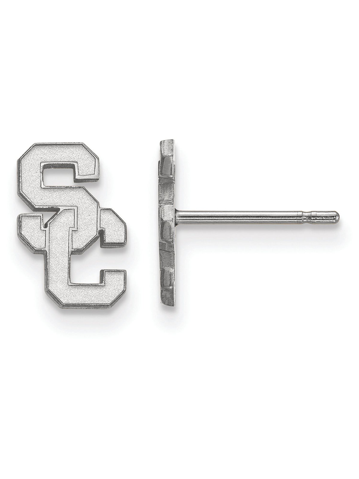 Sterling Silver LogoArt Official Licensed Collegiate University of Southern California (USC) XS Post Earring