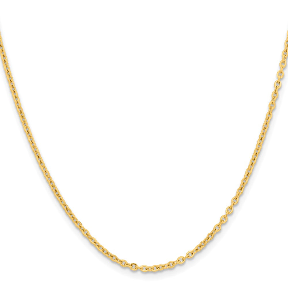Stainless Steel Polished Yellow IP-plated 2.3mm 22in Cable Chain