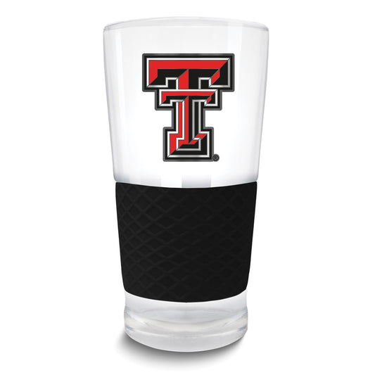 Collegiate Texas Tech Score 22 oz. Pint Glass with Silicone Grip