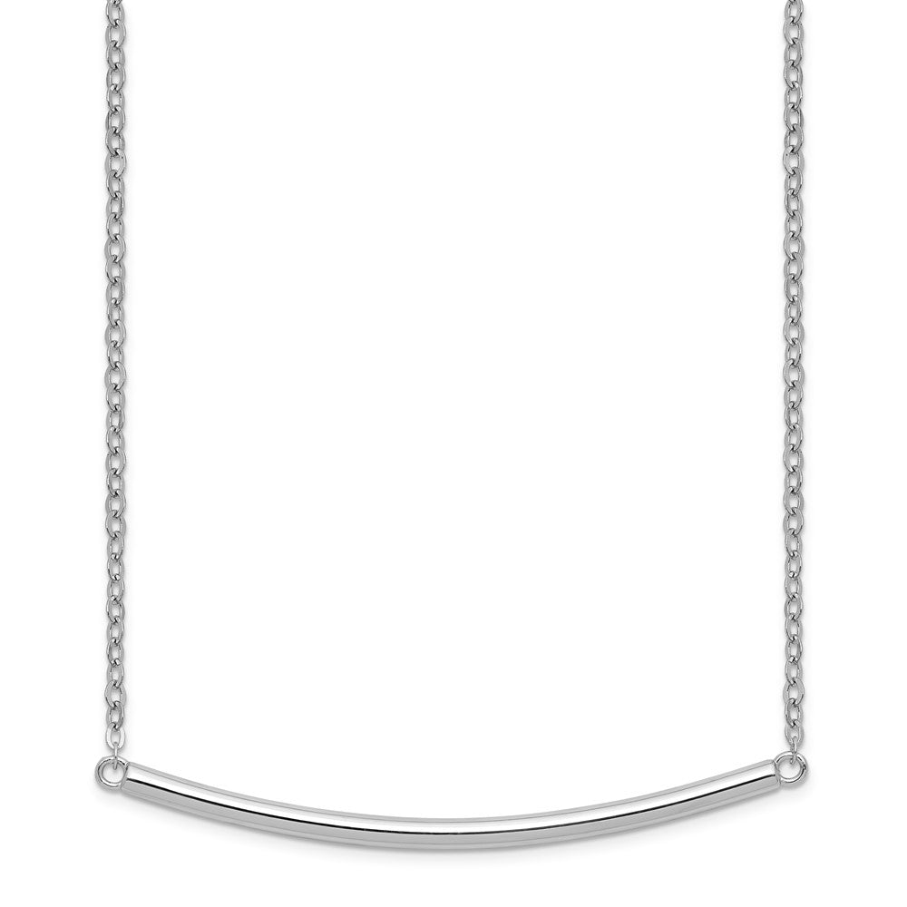 Sterling Silver Smile Bar Necklace