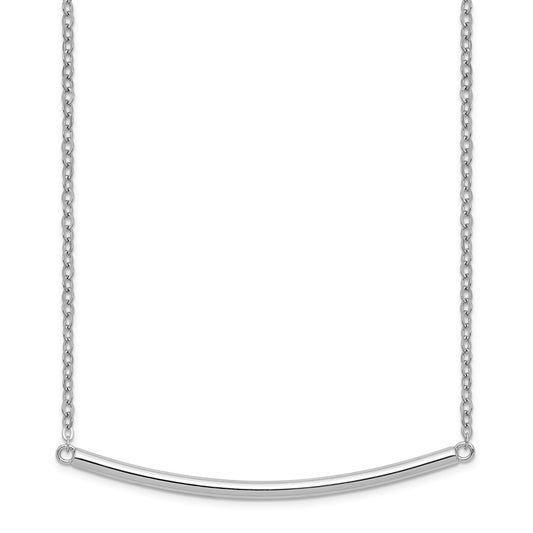 Sterling Silver Smile Bar Necklace