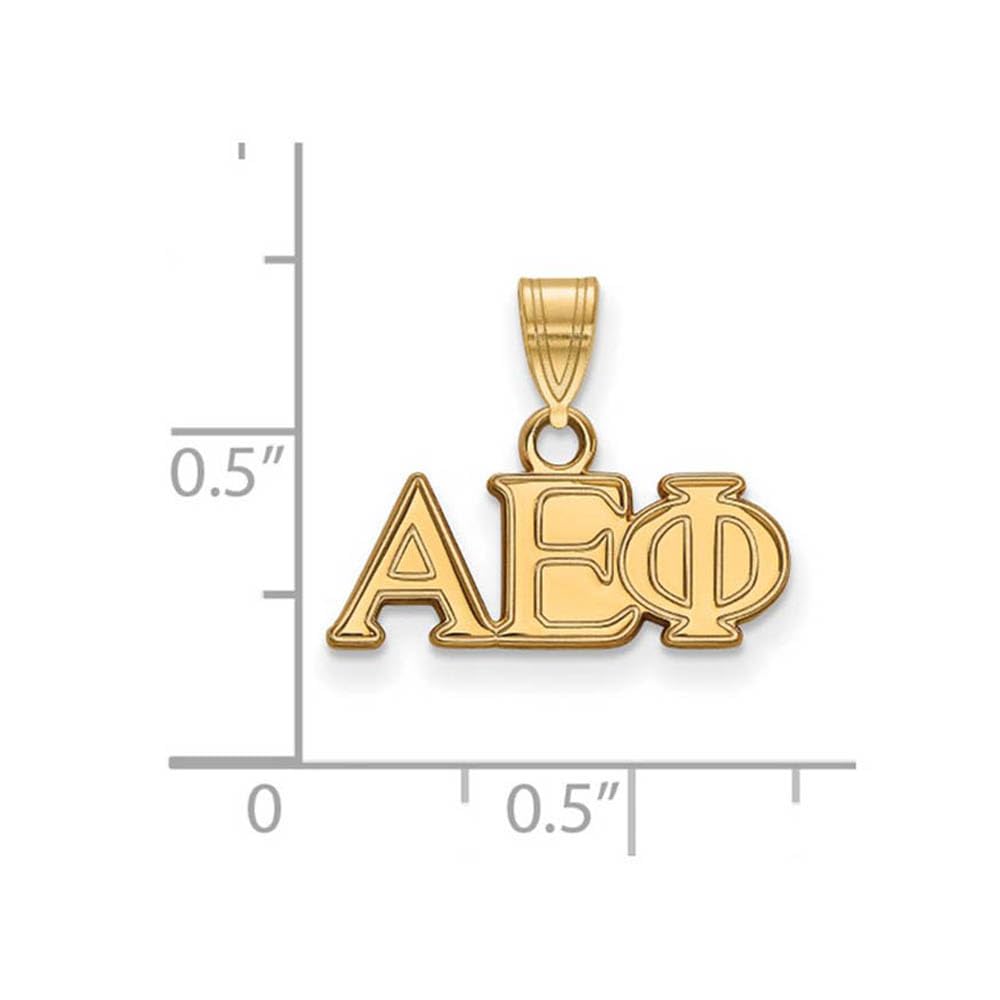 Logoart Sterling Silver Gp Alpha Epsilon Phi Small Pendant