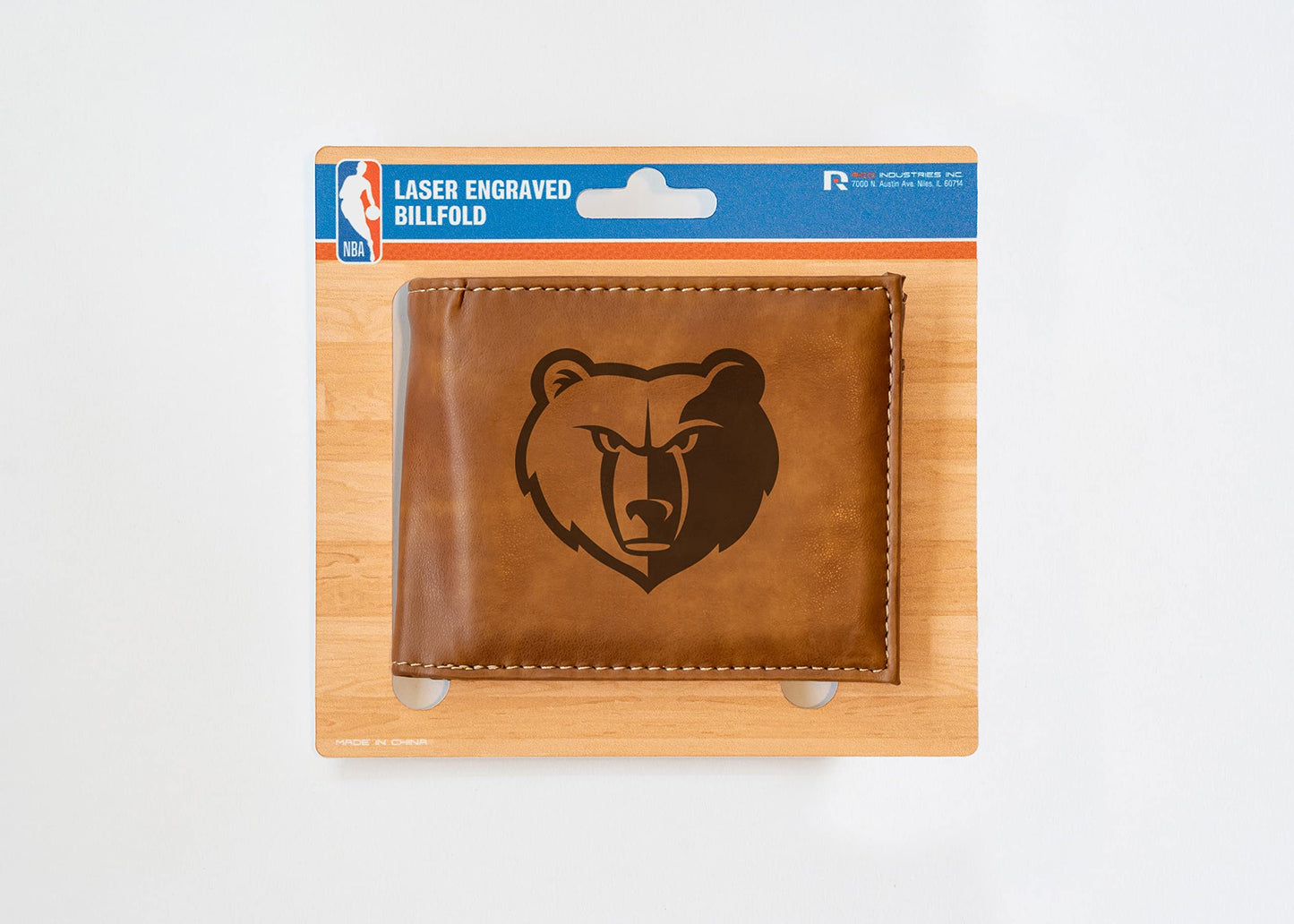 4" Brown NBA Memphis Grizzlies Billfold Wallet