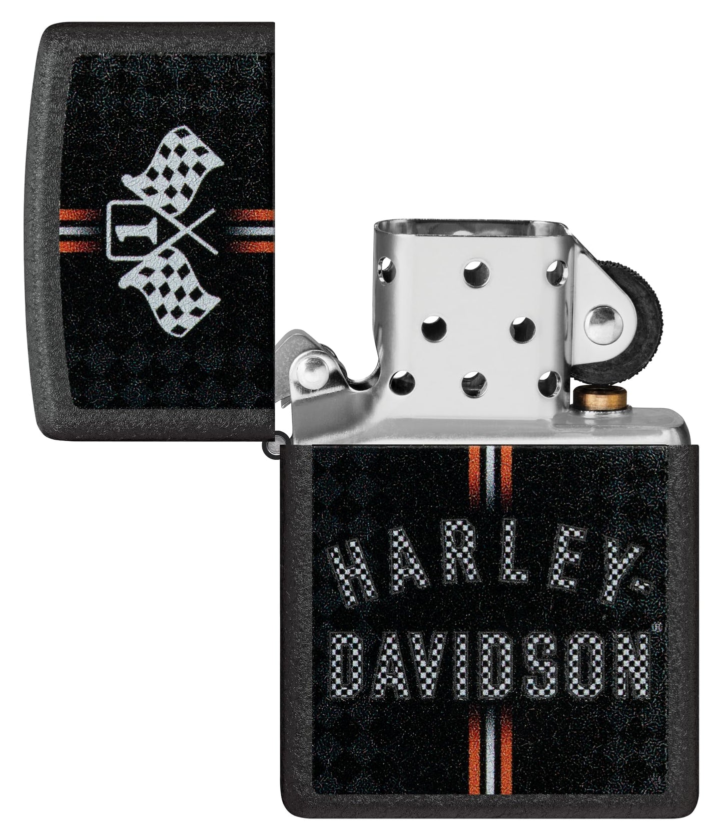 Zippo 48558 Harley Davidson Flags Design Windproof Pocket Lighter
