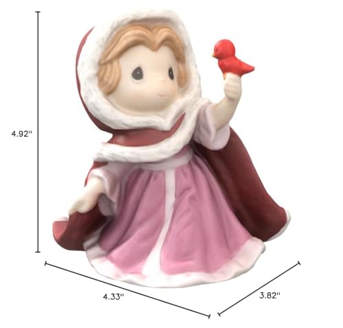 Precious Moments Disney Belle in Winter Dress Figurine, Multi