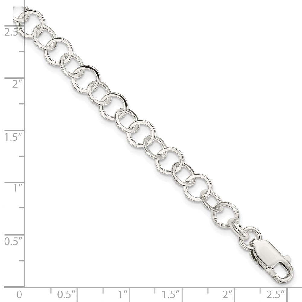 Sterling Silver 7.5inch Fancy Link Bracelet 7.5 inches