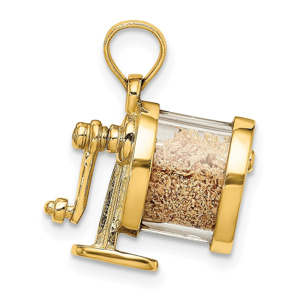 14K 3-D Moveable Pencil Sharpener Charm