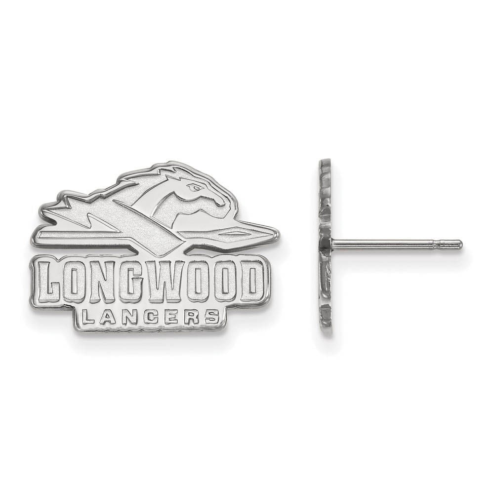 Sterling Silver Official Licensed Collegiate Longwood University (LU) Small Post Earrings