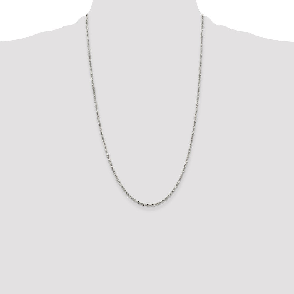 Sterling Silver 2mm Singapore Chain 26 Inches