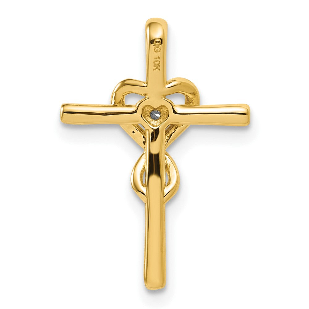 10ky Diamond Cross Pendant