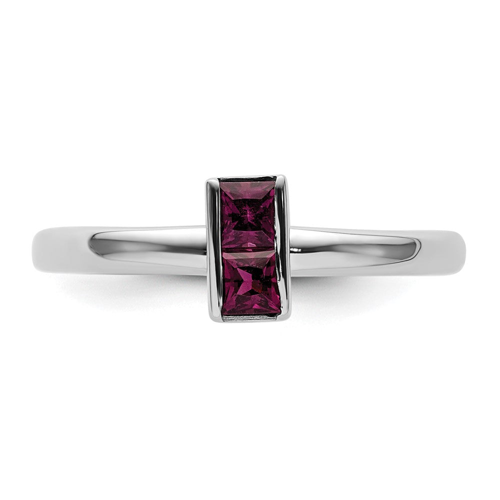 Sterling Silver Stackable Expressions Rhodolite Garnet Ring