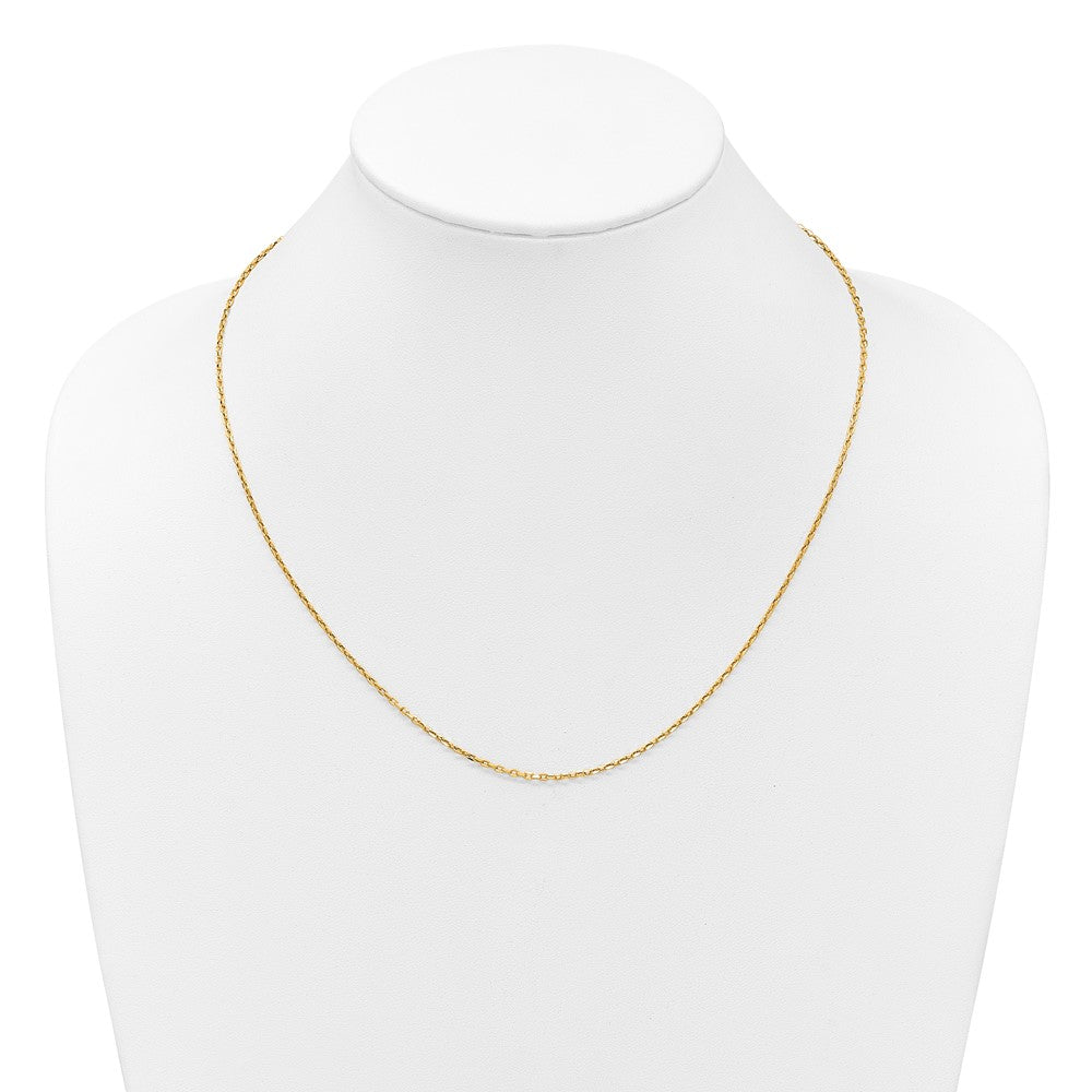 14K Adjustable 1.65mm Semi-Solid D/C Cable Chain