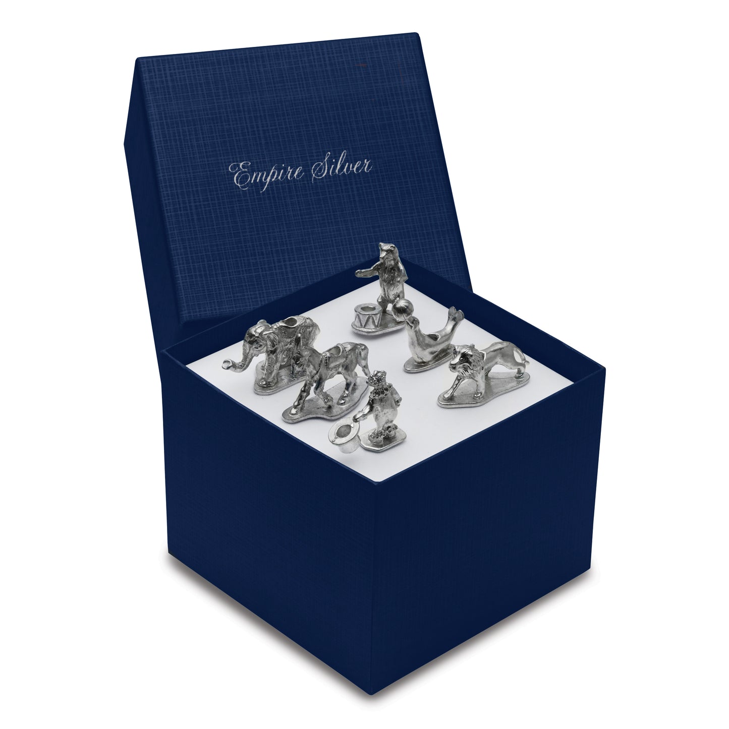 Pewter Set of Six Circus Characters Candleholders GP8932