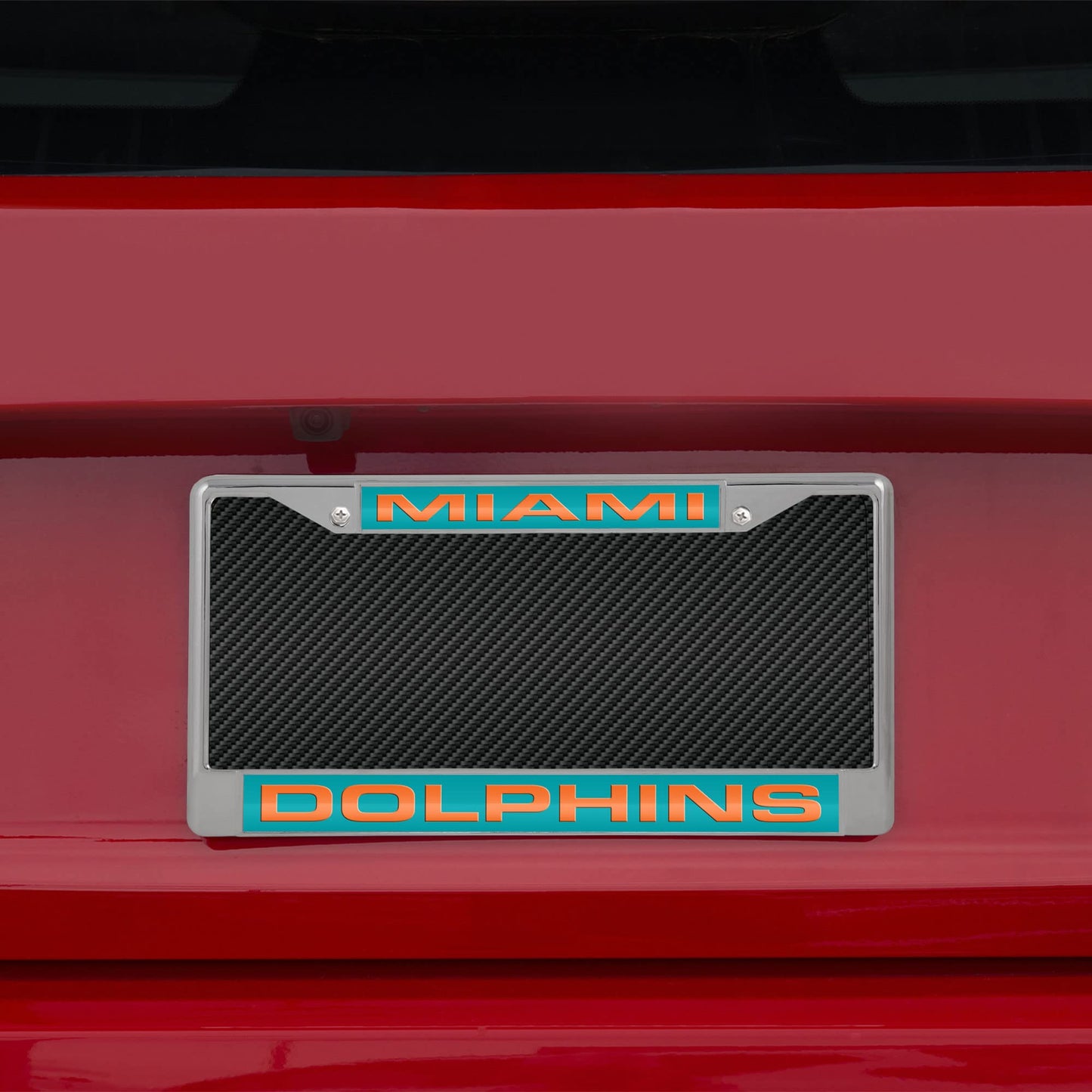 Miami Dolphins Laser Chrome License Plate Frame