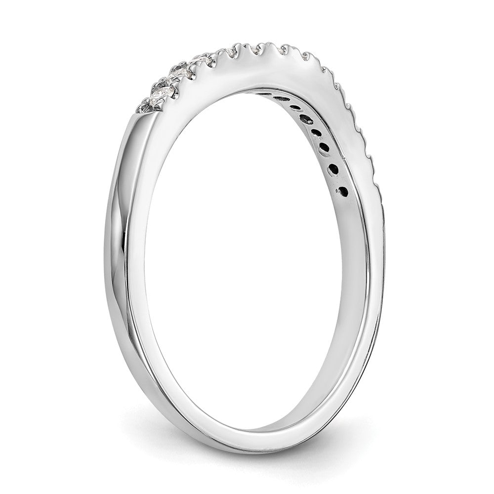 14k White Gold 1/4 carat Lab Grown Diamond VS/SI+ G+ Complete Band