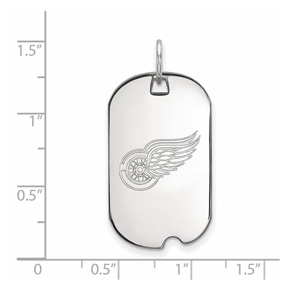 Women's Detroit Red Wings Sterling Silver Small Dog Tag