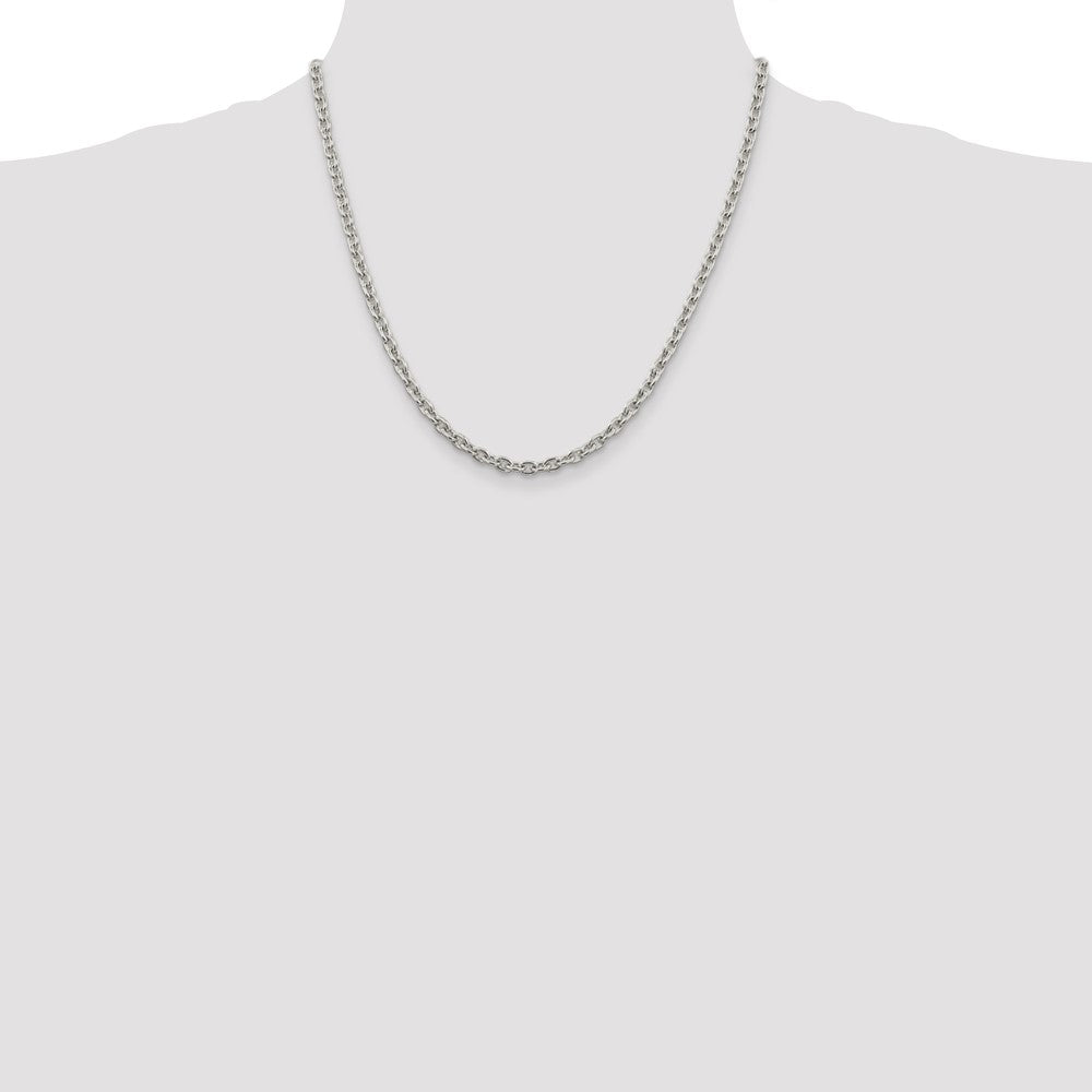 Sterling Silver 4.5mm Cable Chain 20 Inches