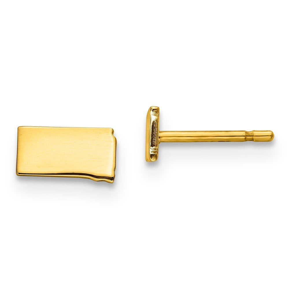 Sterling Silver/Gold-plated South Dakota State Earrings