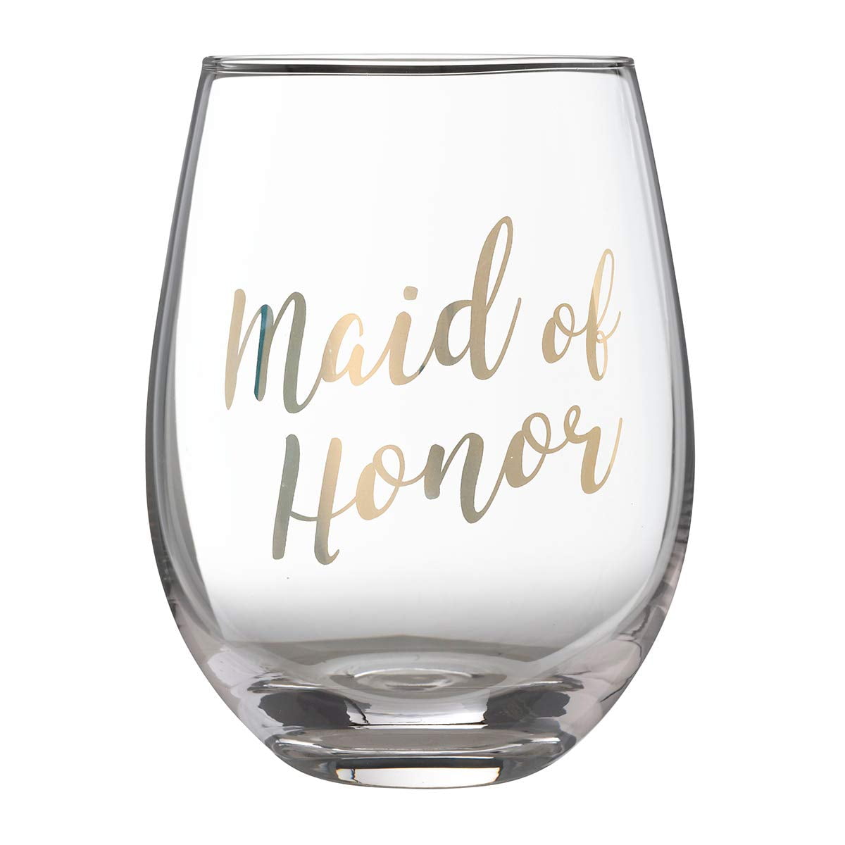 Lillian Rose Gold Maid of Honor Stemless Wine Glass, 1 Count (Pack of 1)