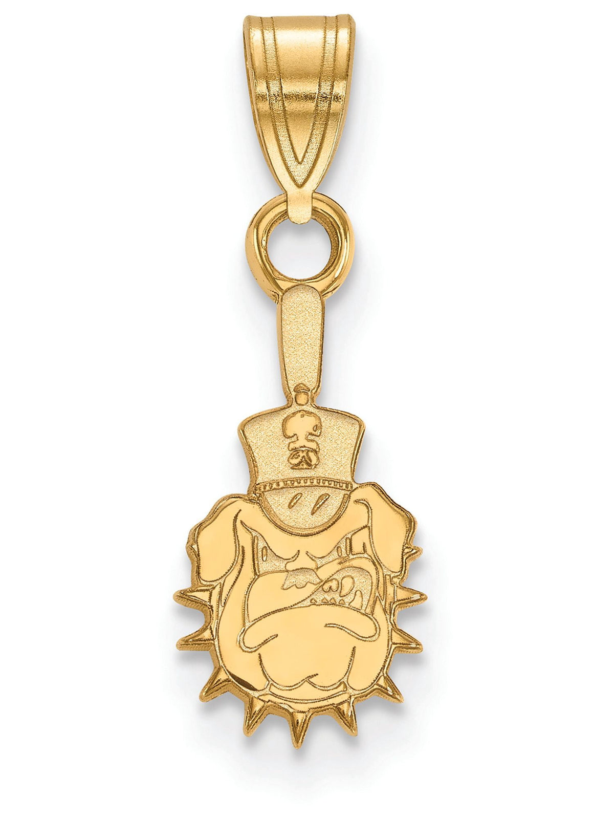 Sterling Silver w/GP LogoArt The Citadel Small Pendant QGP002TCI
