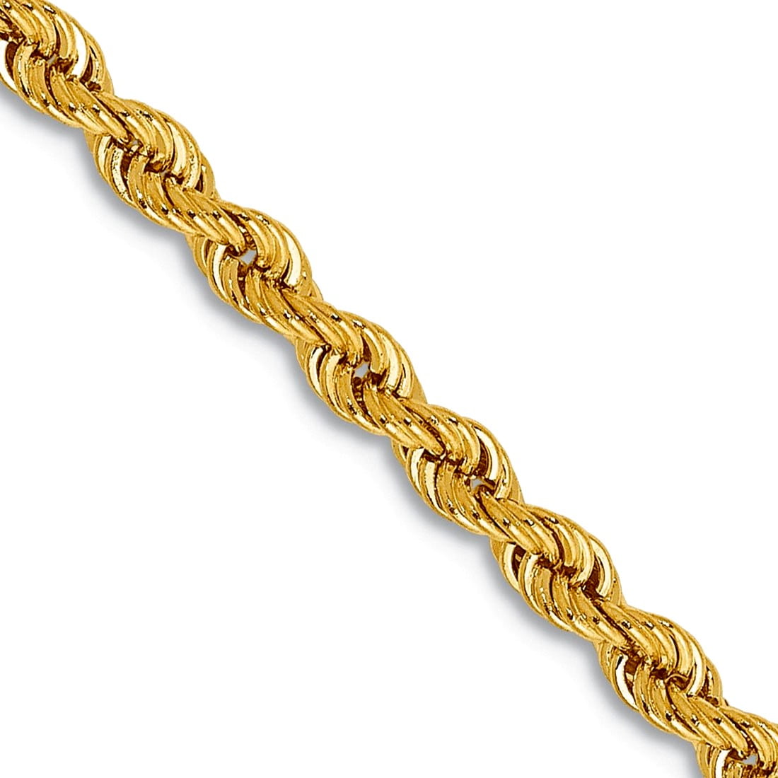 14K 18 inch 2.5mm Regular Rope with Lobster Clasp Chain