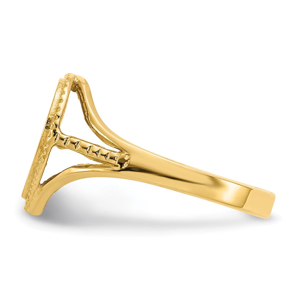 14k #1 Mom in Heart Ring Size 7