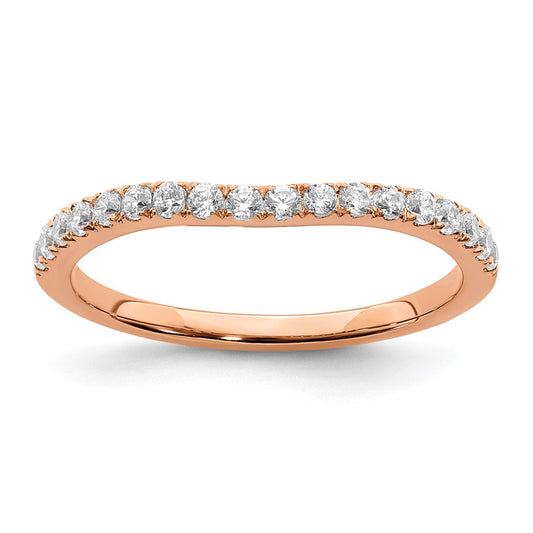 10k Rose Gold 1/3 carat Lab Grown Diamond VS/SI+ G+ Complete Wedding Band