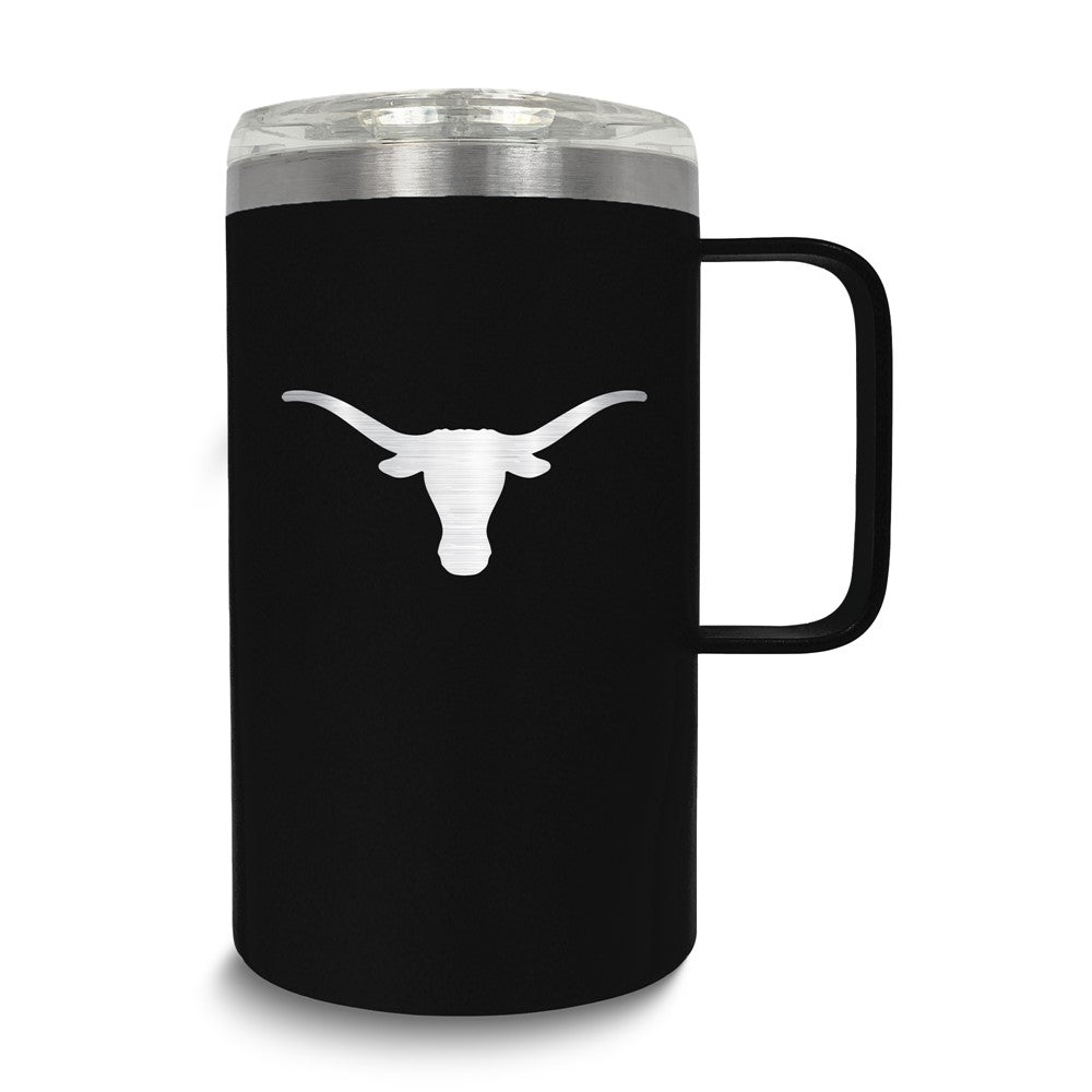 Collegiate University of Texas Stainless Steel 18 oz. Hustle Mug with Lid