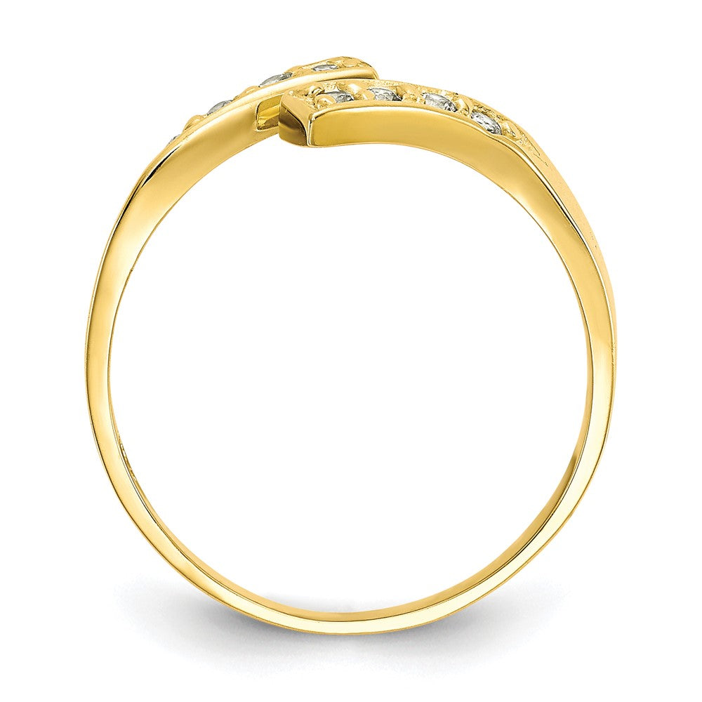 10k CZ Toe Ring Size 3