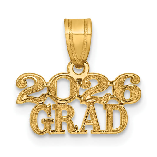 14k Polished 2026 GRAD Charm